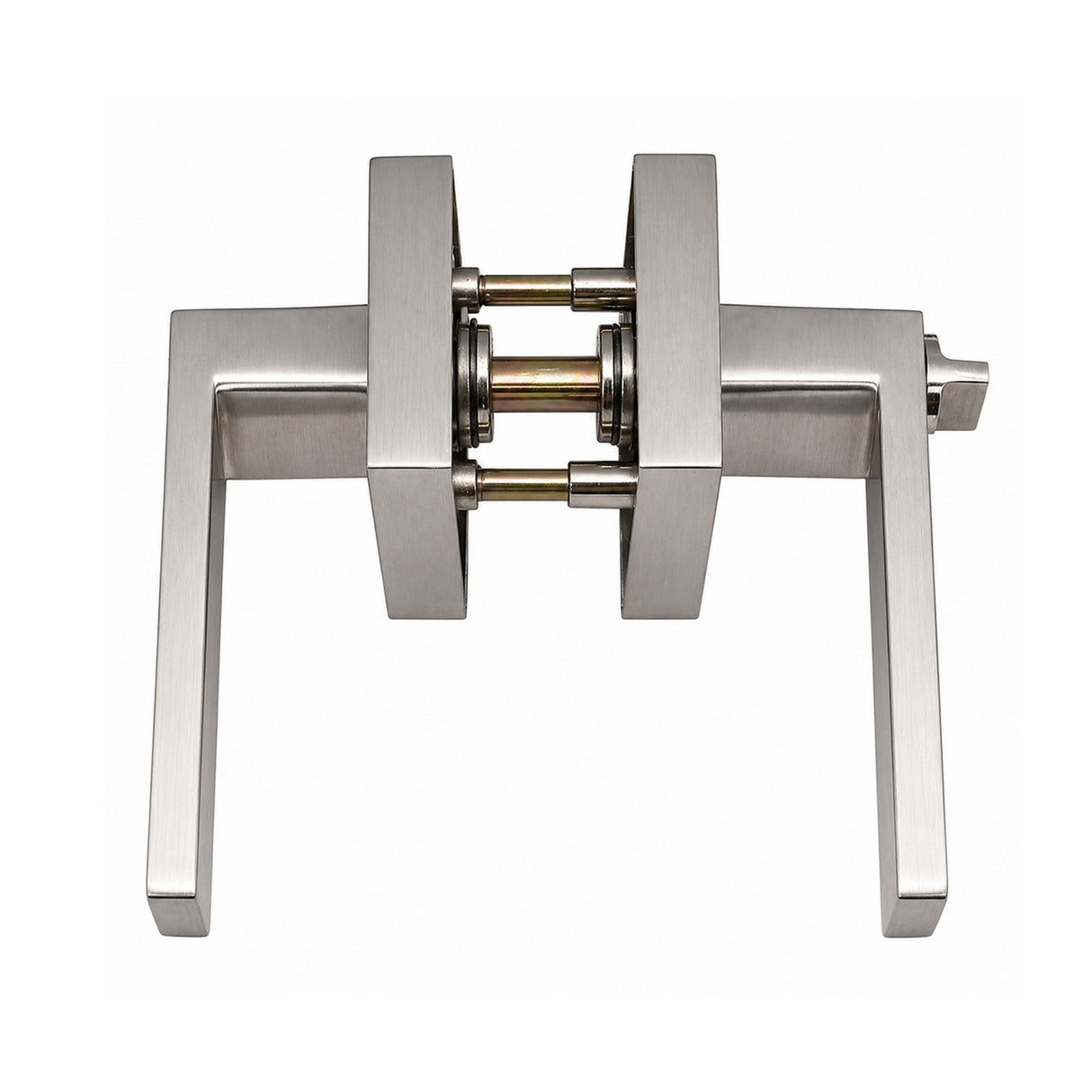 Ivanees Heavy Duty Privacy Leverset in Satin Nickel Finish with Exposed Screws
