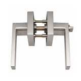 Ivanees Heavy Duty Privacy Leverset in Satin Nickel Finish with Exposed Screws