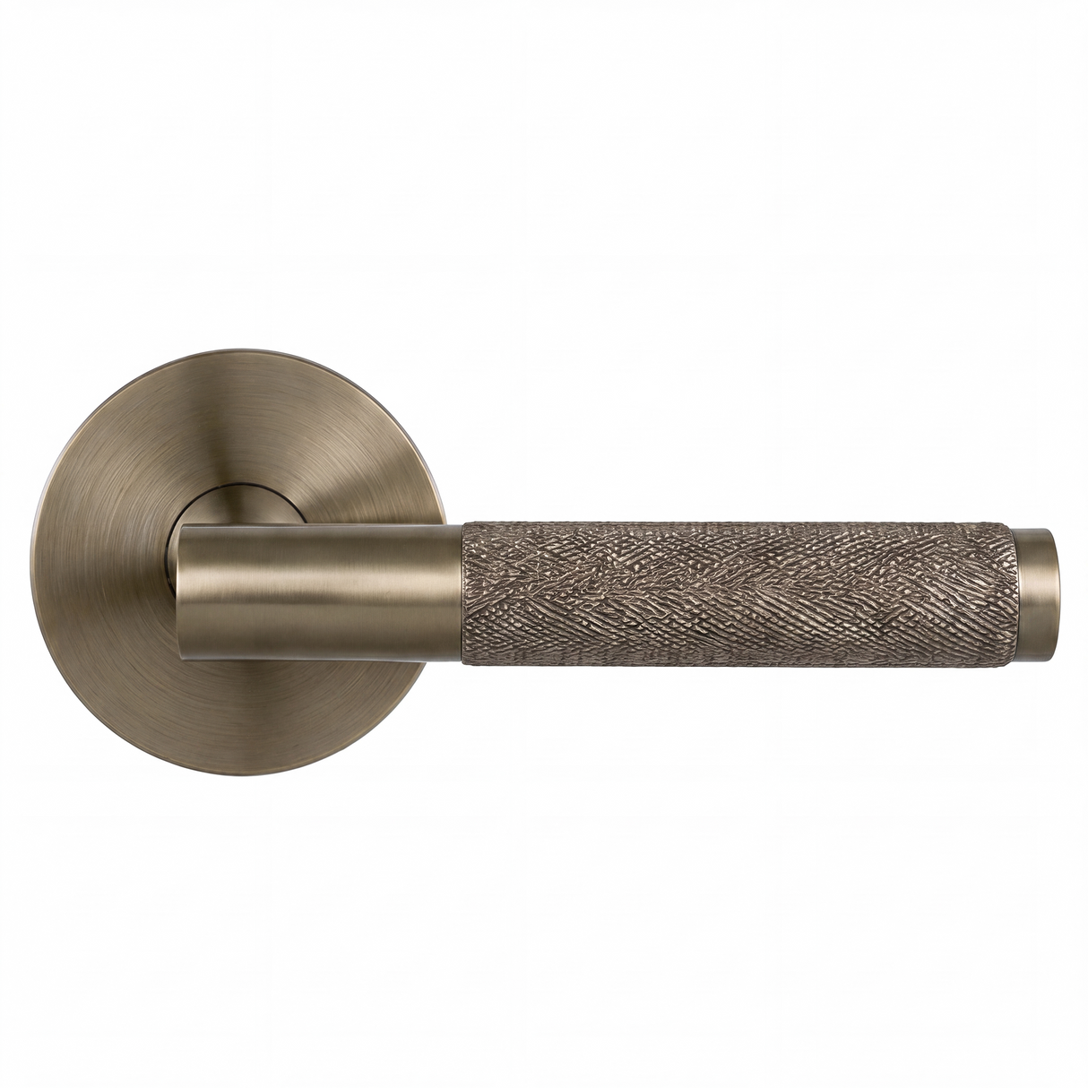 Ivanees Single Dummy Lever Handle in Brushed Antique Brass Finish with Concealed Screws