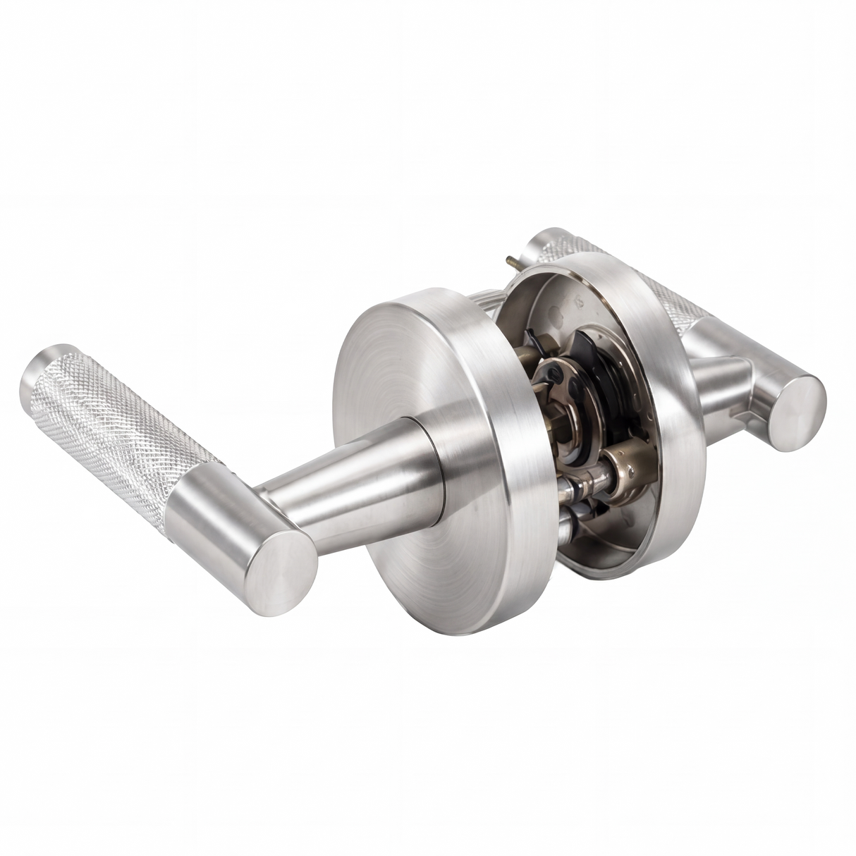 Ivanees Heavy Duty Passage Leverset in Satin Nickel Finish with Concealed Screws
