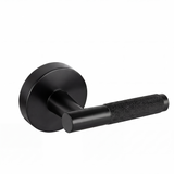 Ivanees Single Dummy Lever Handle in Matt Black Finish with Exposed Screws