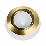 6.5″W x 10″H x 8″E Burnished Brass Wall Sconce with Frosted White Acrylic Shade and E26 Rocker-Switch Light - 4 Pack