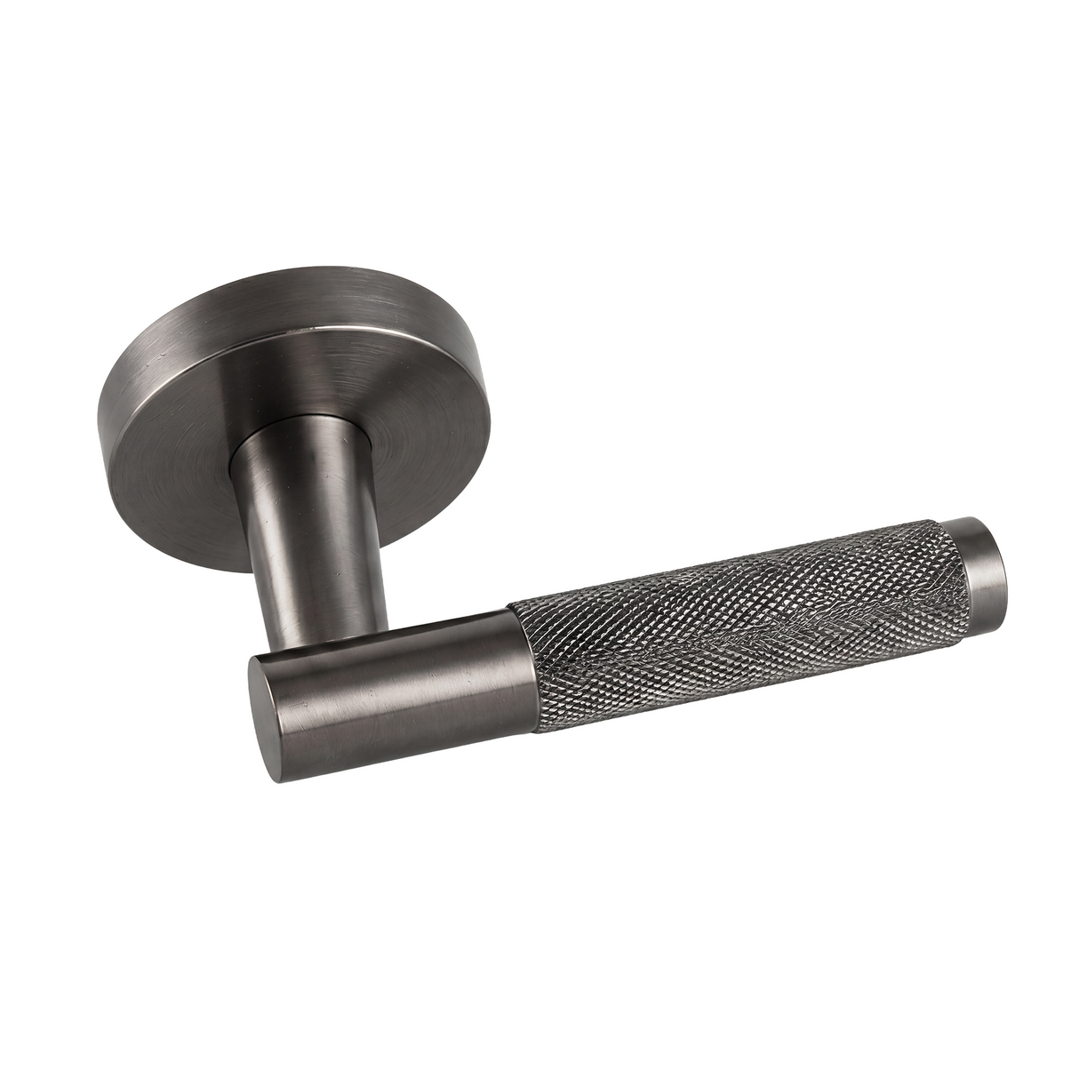 Ivanees Single Dummy Lever Handle in Brushed Gun Metal Finish with Concealed Screws