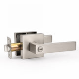 Ivanees Heavy Duty Privacy Leverset in Satin Nickel Finish with Exposed Screws