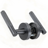 Ivanees Heavy Duty Passage Leverset in Brushed Gun Metal Finish with Concealed Screws