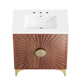 Daylight Freestanding Single Sink Bathroom Vanity with Ceramic Sink Top
