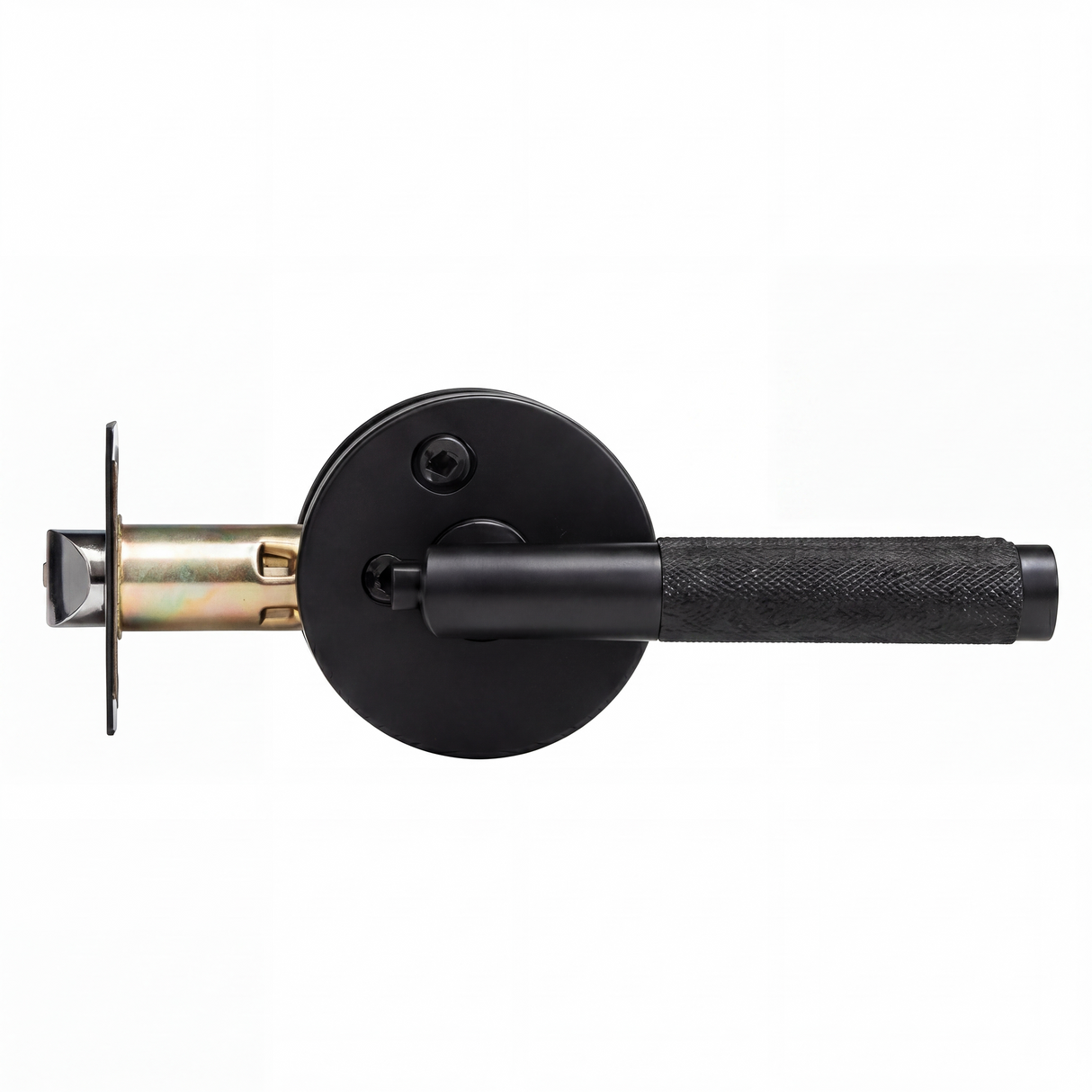 Ivanees Heavy Duty Privacy Leverset in Matte Black Finish with Concealed Screws