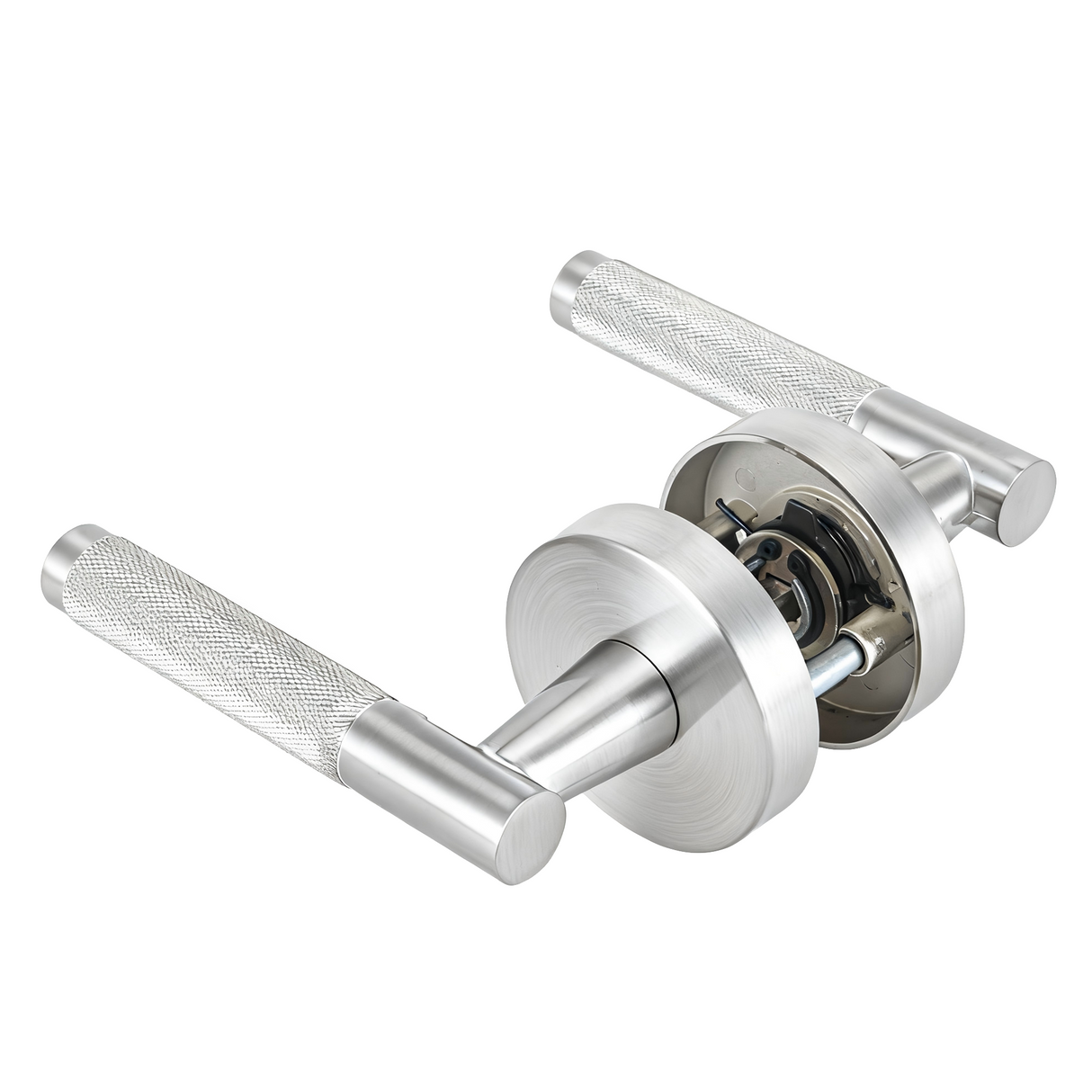 Ivanees Heavy Duty Passage Leverset in Satin Nickel Finish with Concealed Screws