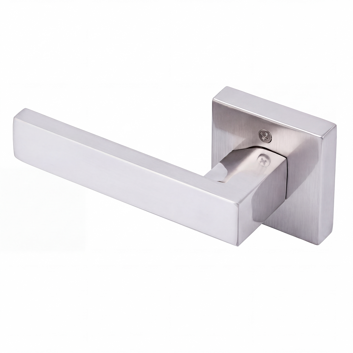 Ivanees Single Dummy Lever Handle in Satin Nickel Finish with Concealed Screws