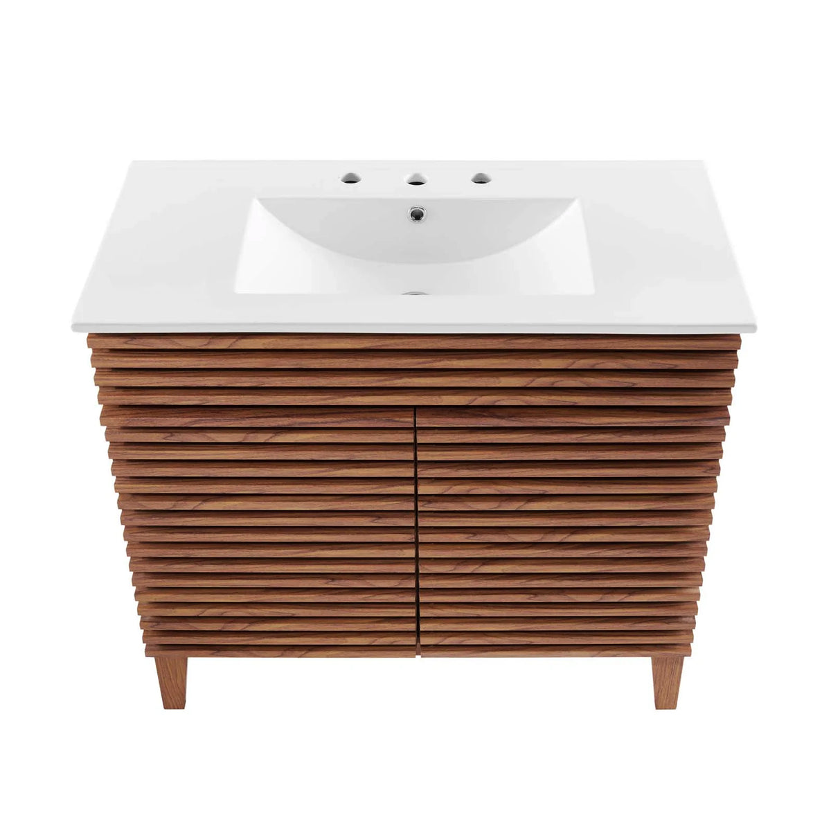Rosie 36 Inch Freestanding Bathroom Vanity With Ceramic Single Sink & 2 Doors