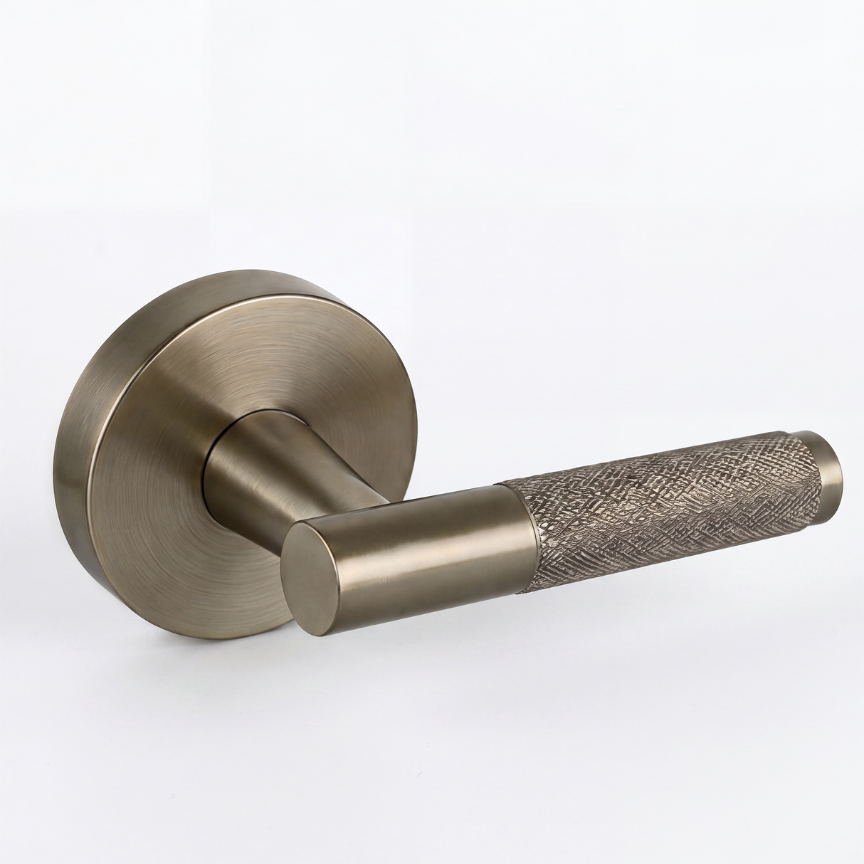 Ivanees Single Dummy Lever Handle in Brushed Antique Brass Finish with Concealed Screws