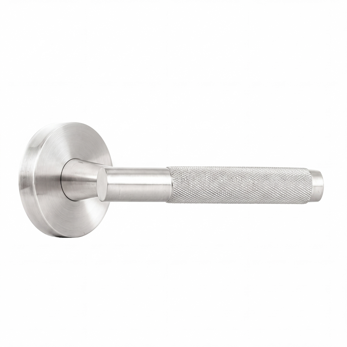 Ivanees Single Dummy Lever Handle in Satin Nickel Finish with Exposed Screws