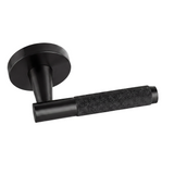 Ivanees Single Dummy Lever Handle in Matt Black Finish with Exposed Screws