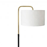 15″W x 60″H Floor Lamp with White Linen Shade – Black or Brushed Brass Finish - 2 Pack