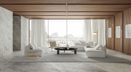24 x 48 in Majesto Atlantic Ocean Honed Rectified Colorsync Porcelain Tile installed