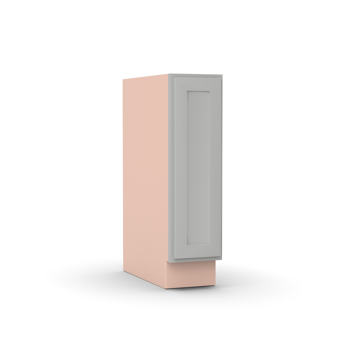 Liberty Shaker Ashen - 9 Inch Full Height Single Door Base Cabinet - 09" Width x 34.5" Height x 24" Depth