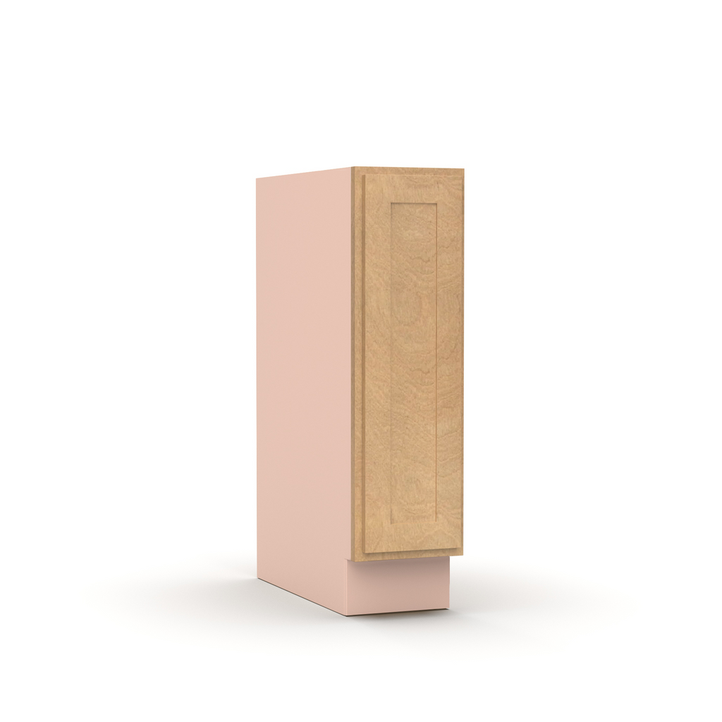 Liberty Shaker Karamel - 9 Inch Full Height Single Door Base Cabinet - 09