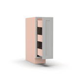 Liberty Shaker Ashen - 9 Inch Spice Rack Base Cabinet - 09" Width x 34.5" Height x 24" Depth