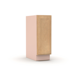 Liberty Shaker Karamel - 12 Inch Full Height Single Door Base Cabinet - 12" Width x 34.5" Height x 24" Depth