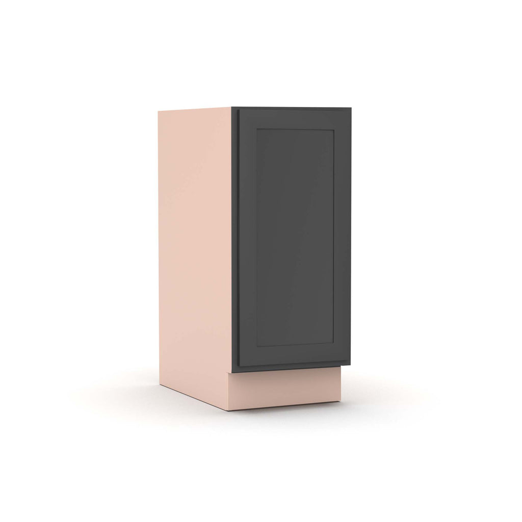 Liberty Shaker Grey - 15 Inch Full Height Single Door Base Cabinet - 15