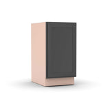Liberty Shaker Grey - 18 Inch Full Height Single Door Base Cabinet - 18" Width x 34.5" Height x 24" Depth