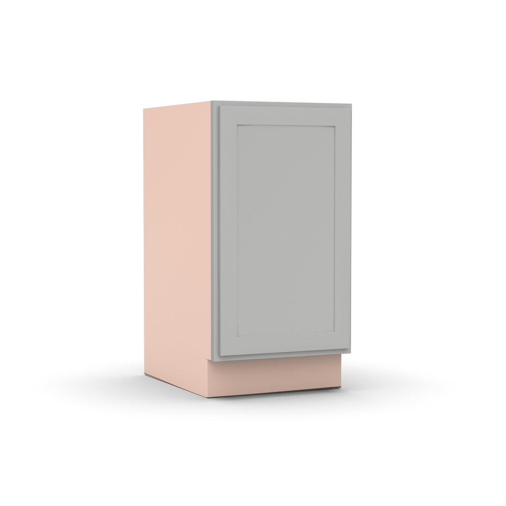 Liberty Shaker Ashen - 18 Inch Full Height Single Door Base Cabinet - 18