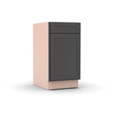 Liberty Shaker Grey - 18 Inch Single Door Base Cabinet - 18" Width x 34.5" Height x 24" Depth