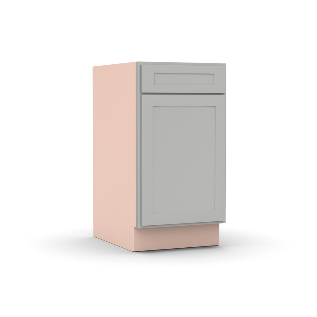 Liberty Shaker Ashen - 18 Inch Single Door Base Cabinet - 18