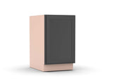 Liberty Shaker Grey - 21 Inch Full Height Single Door Base Cabinet - 21" Width x 34.5" Height x 24" Depth