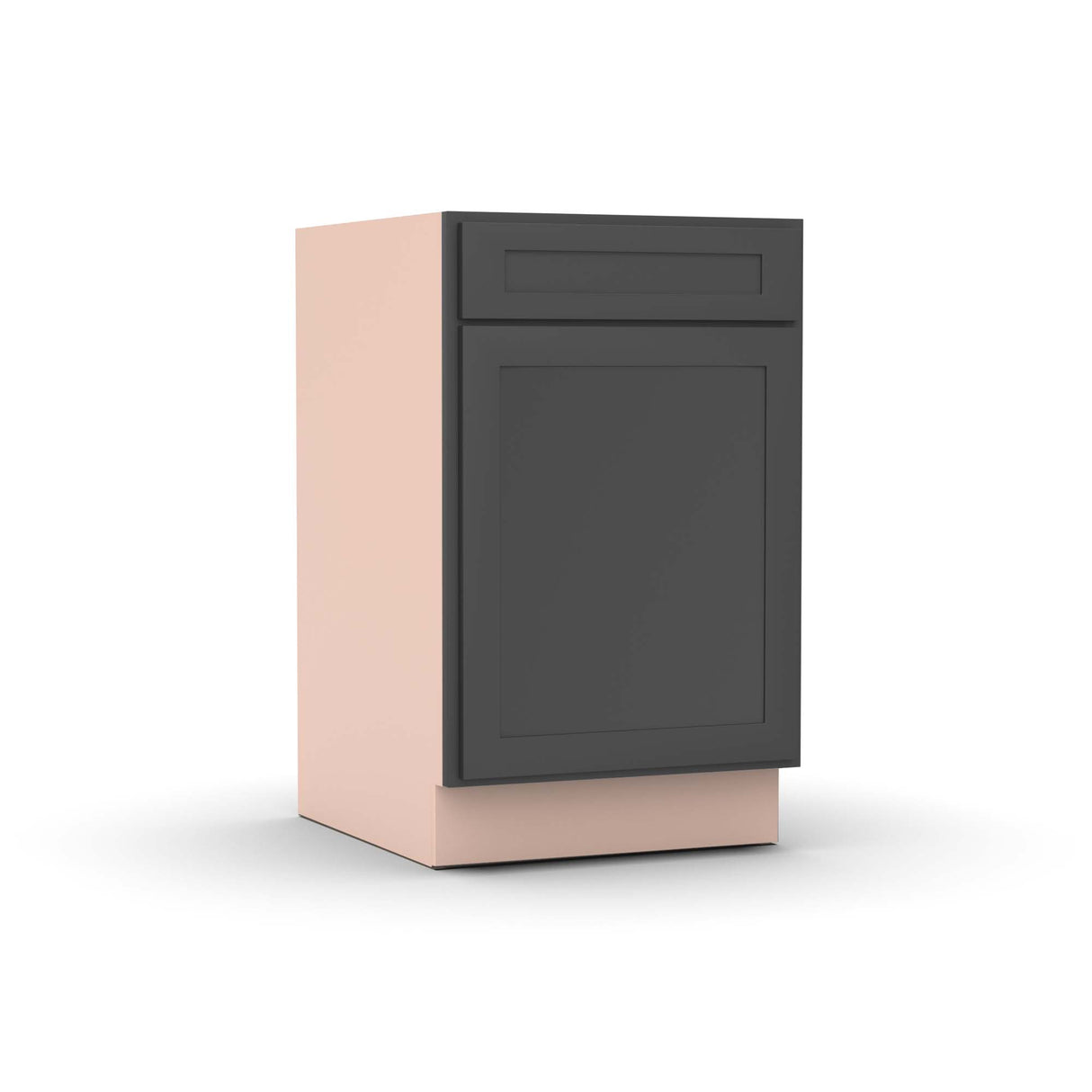 Liberty Shaker Grey - 21 Inch Single Door Base Cabinet - 21" Width x 34.5" Height x 24" Depth