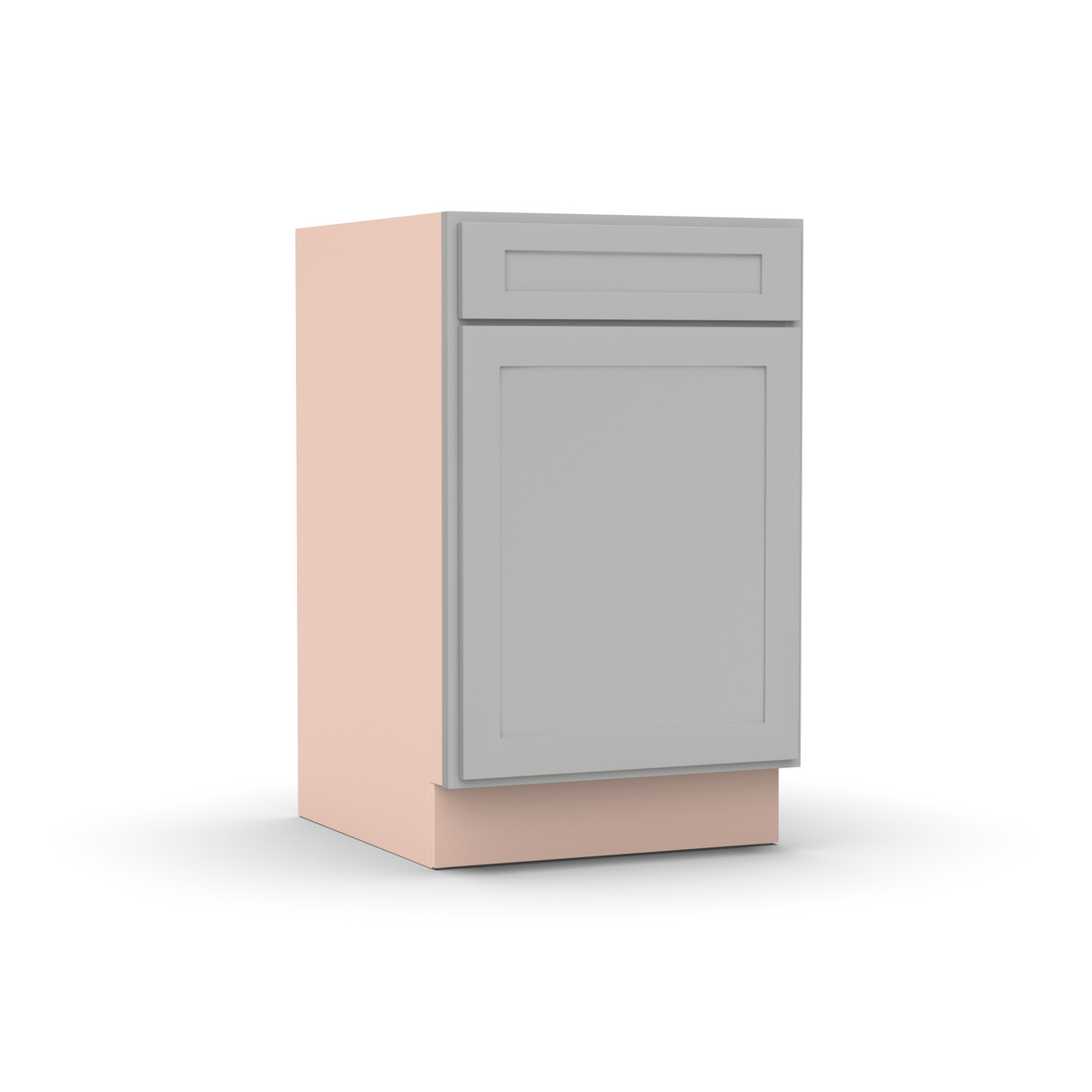 Liberty Shaker Ashen - 21 Inch Single Door Base Cabinet - 21" Width x 34.5" Height x 24" Depth
