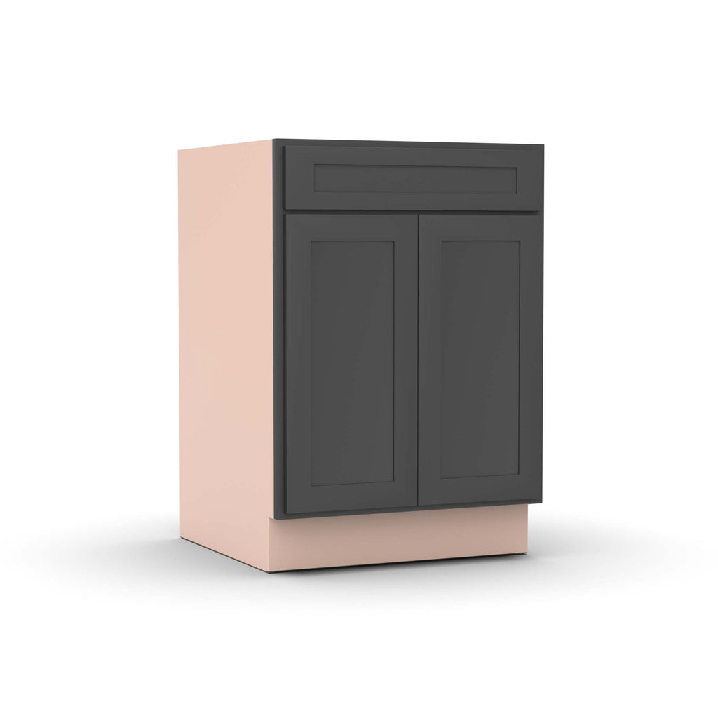 Liberty Shaker Grey - 24 Inch Double Door Base Cabinet - 24