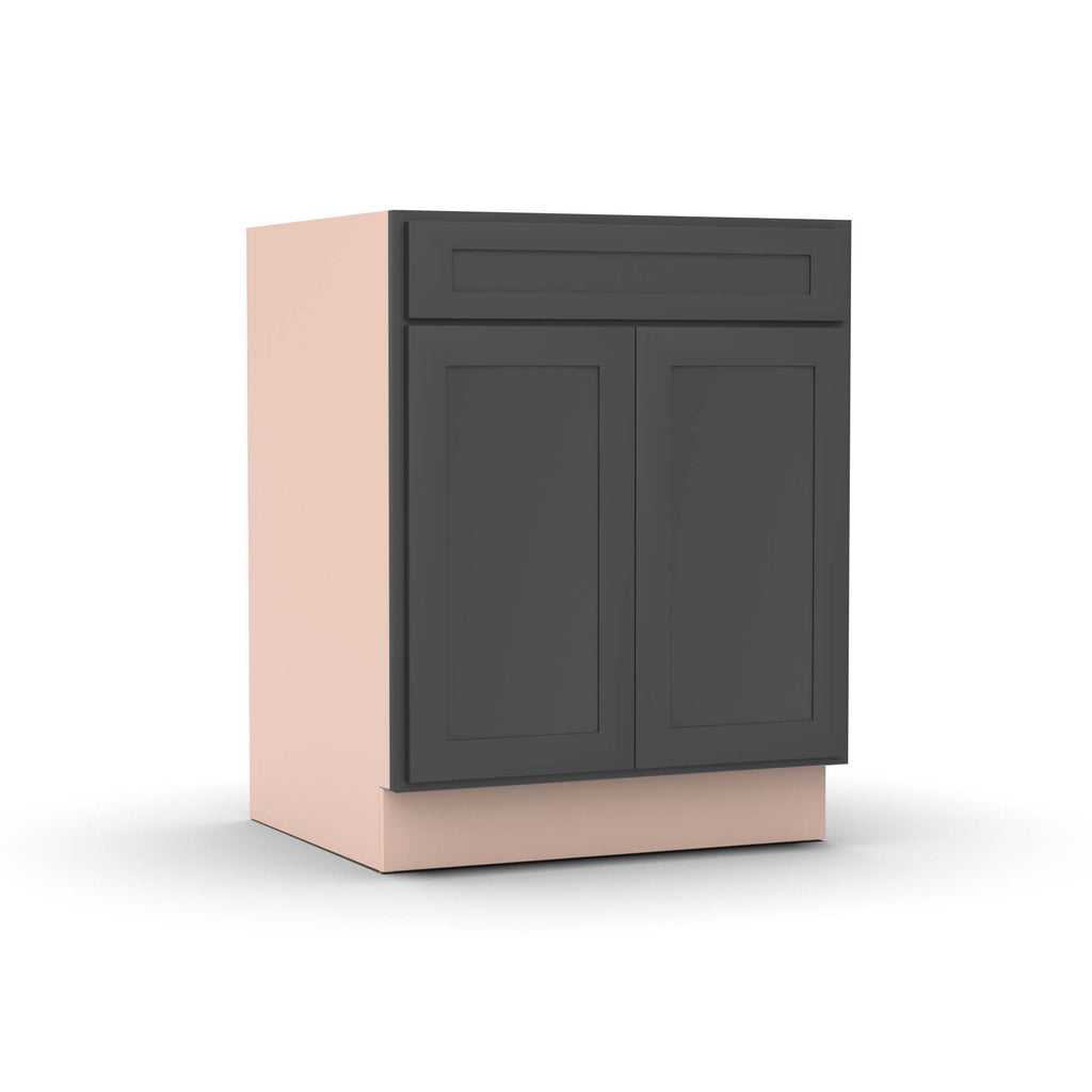 Liberty Shaker Grey - 27 Inch Double Door Base Cabinet - 27
