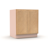 Liberty Shaker Karamel - 30 Inch Full Height Double Door Base Cabinet - 30" Width x 34.5" Height x 24" Depth