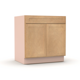 Liberty Shaker Karamel - 33 Inch Double Door Base Cabinet - 33" Width x 34.5" Height x 24" Depth