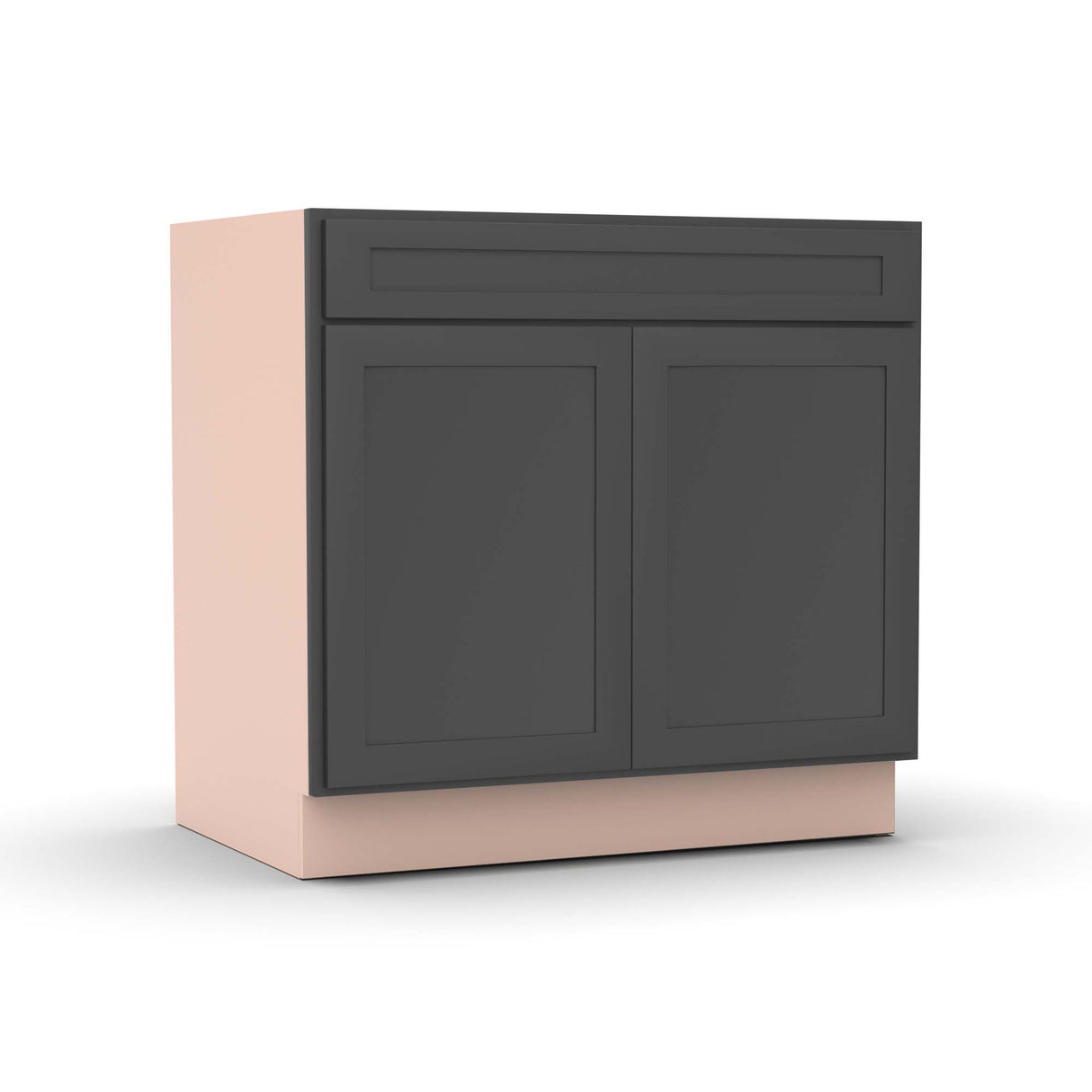 Liberty Shaker Grey - 36 Inch Double Door Base Cabinet - 36" Width x 34.5" Height x 24" Depth