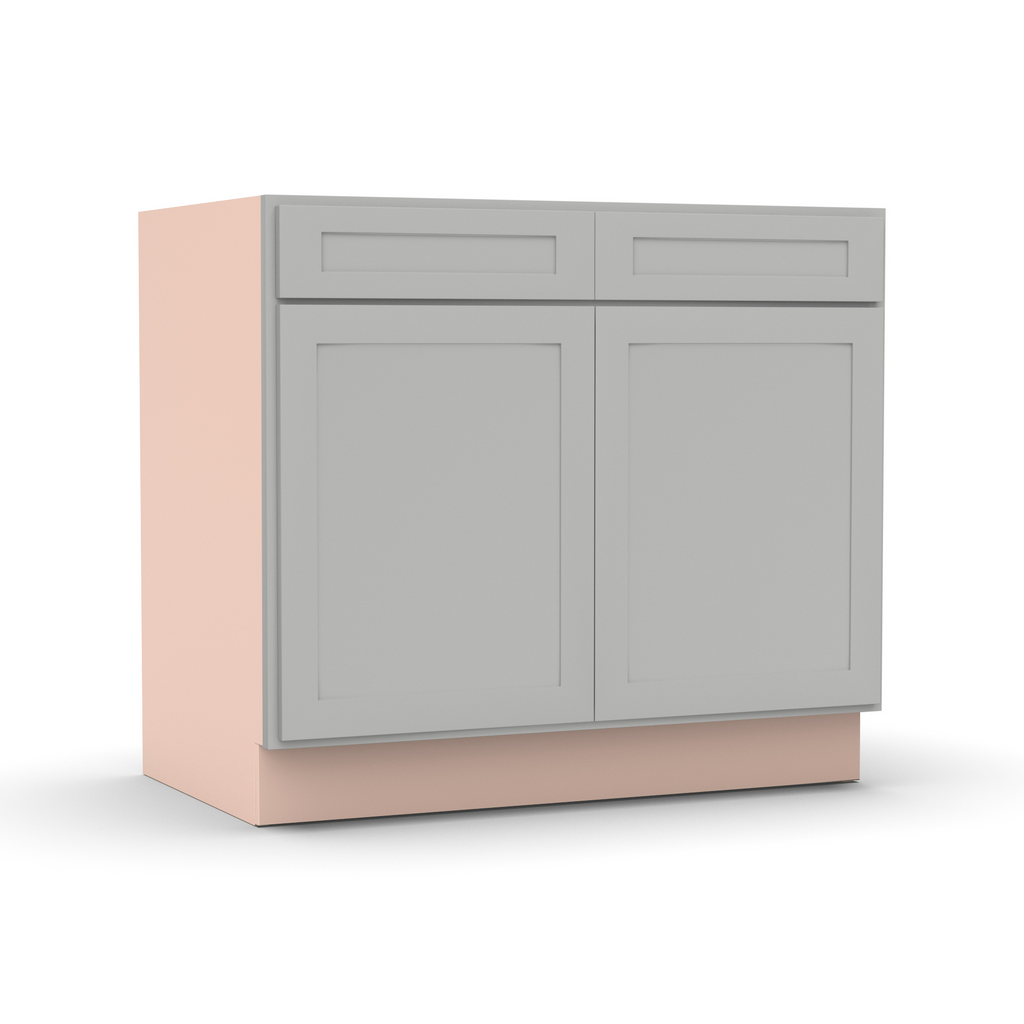 Liberty Shaker Ashen - 39 Inch Double Door Base Cabinet - 39