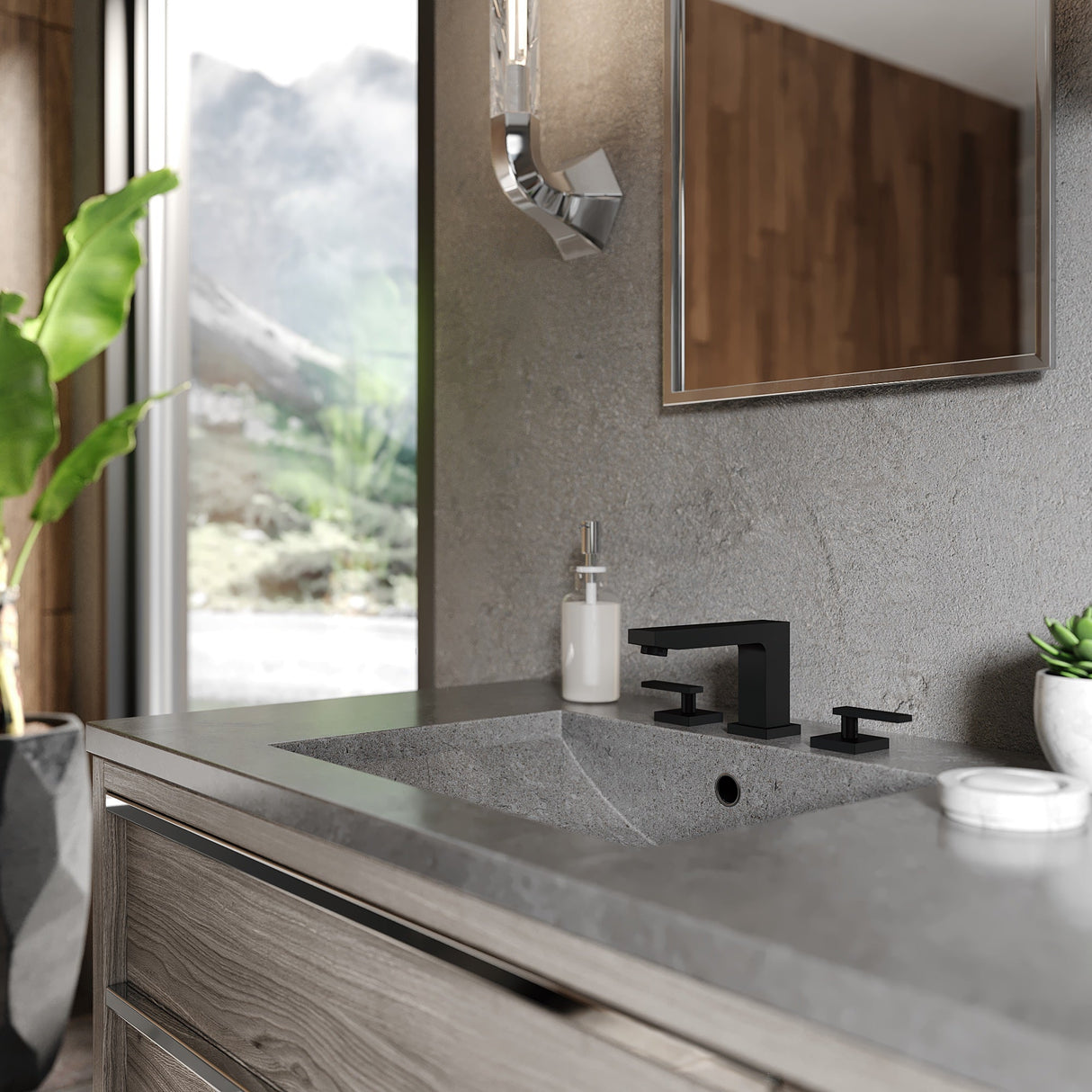 ZLINE Autograph Edition Crystal Bay Bath Faucet in Matte Black (CBY-BF-MB)