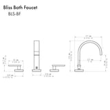 ZLINE Bliss Widespread Bath Faucet in Brushed Nickel (BLS-BF-BN)