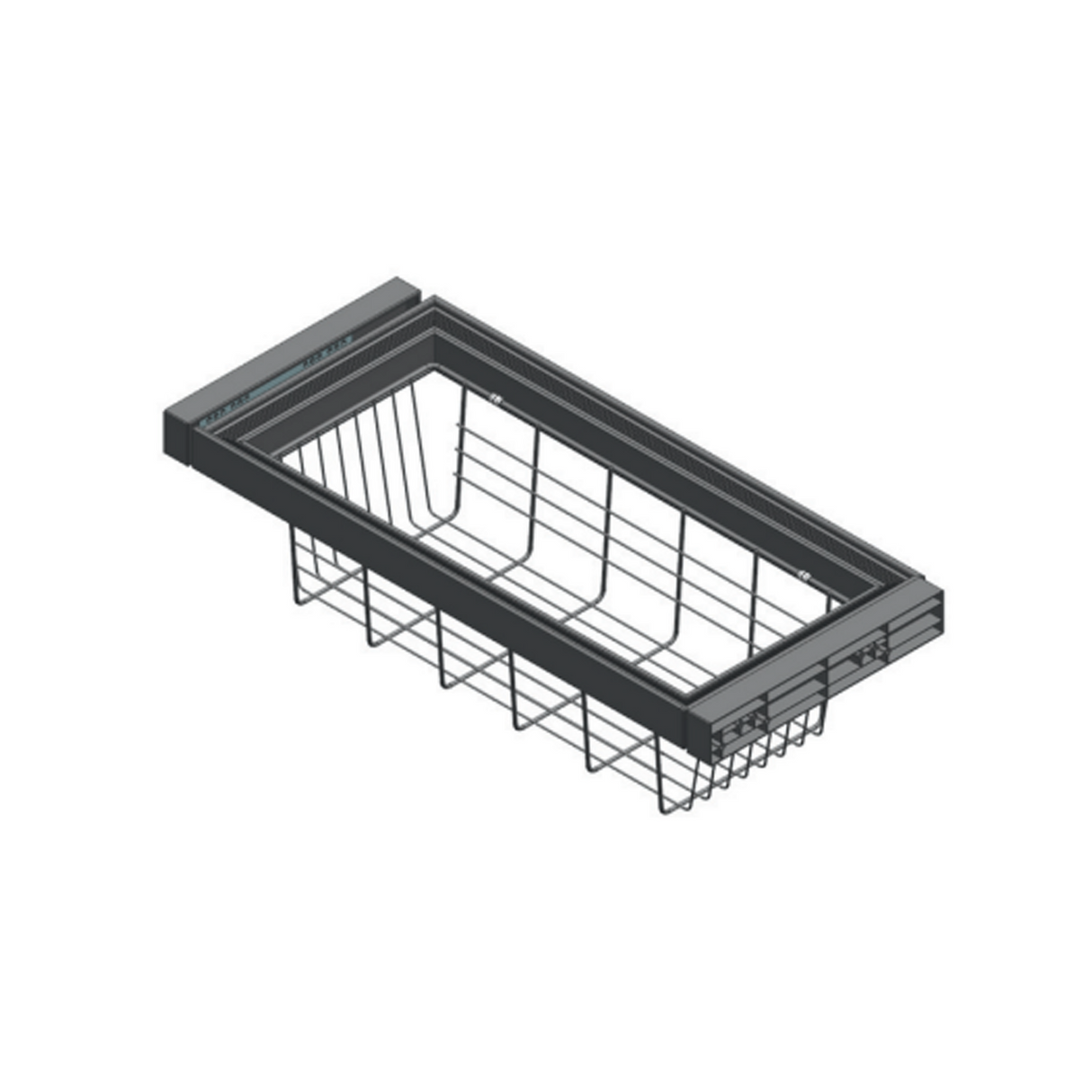 Kansas Oak Closets - 36" Slide Out Basket (15" D) - 36" Width  x 13.625" Depth