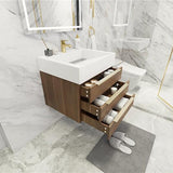 Blossom 24 In. Floating Single Sink Bathroom Vanity With Acrylic Sink Top & Aluminum Alloy Frame