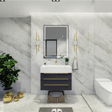 Blossom 30 In. Floating Single Sink Bathroom Vanity With Acrylic Sink Top & Aluminum Alloy Frame
