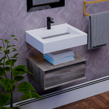 Alysa 24" Floating Bathroom Vanity Set with FLX16 Acrylic Sink