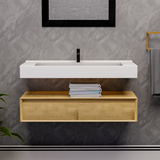 Alysa 48" Floating Bathroom Vanity Set with FLX16 Acrylic Single Sink Top