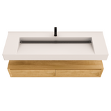 Alysa 60" Floating Bathroom Vanity Set with FLX16 Acrylic Single Sink Top