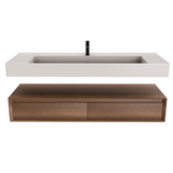 Alysa 60" Floating Bathroom Vanity Set with FLX16 Acrylic Single Sink Top