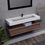 Alysa 60" Floating Bathroom Vanity Set with FLX16 Acrylic Single Sink Top