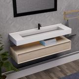 Alysa 60" Floating Bathroom Vanity Set with FLX16 Acrylic Single Sink Top
