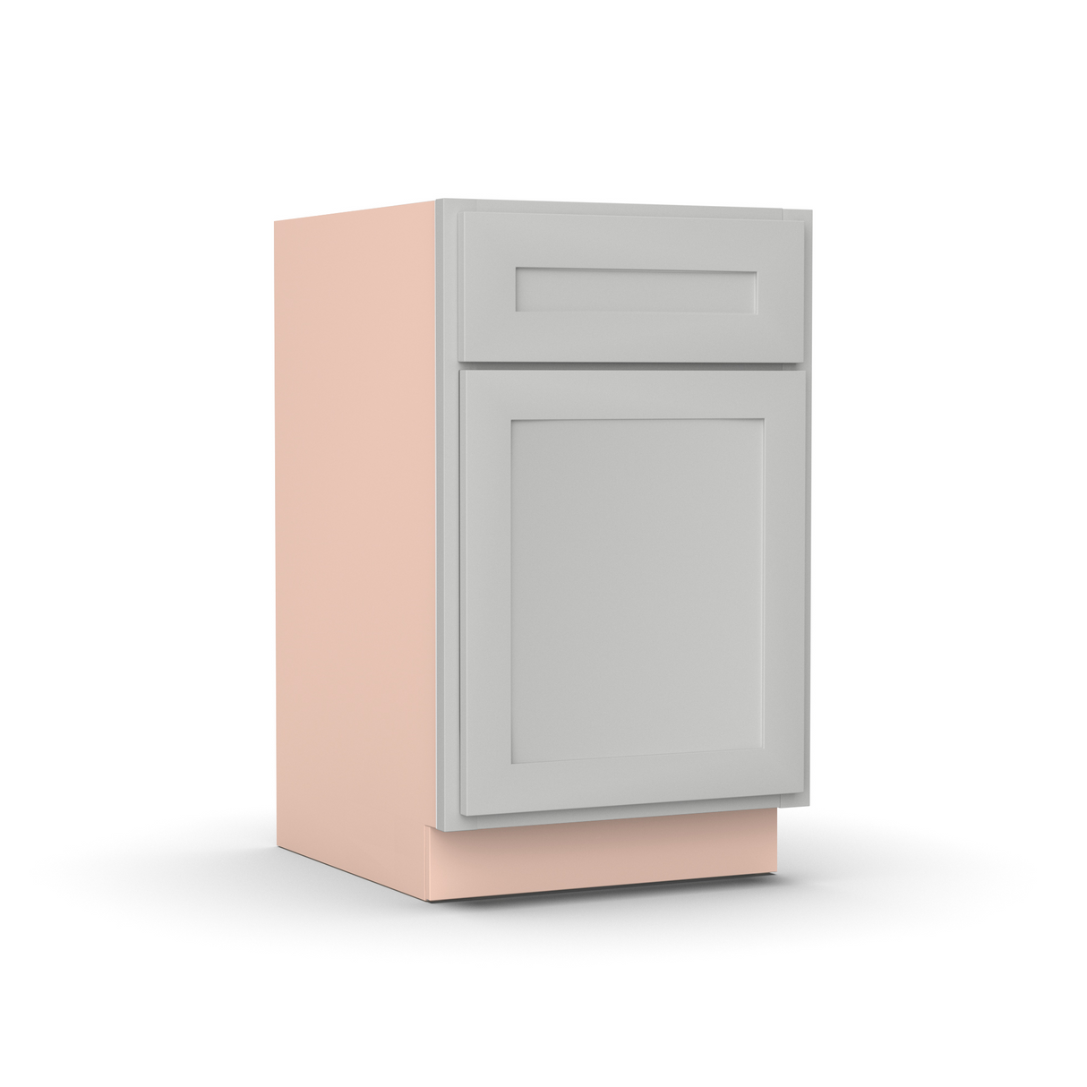 Liberty Shaker Ashen - 18 Inch Waste Basket Base Cabinet - 18" Width x 34.5" Height x 24" Depth