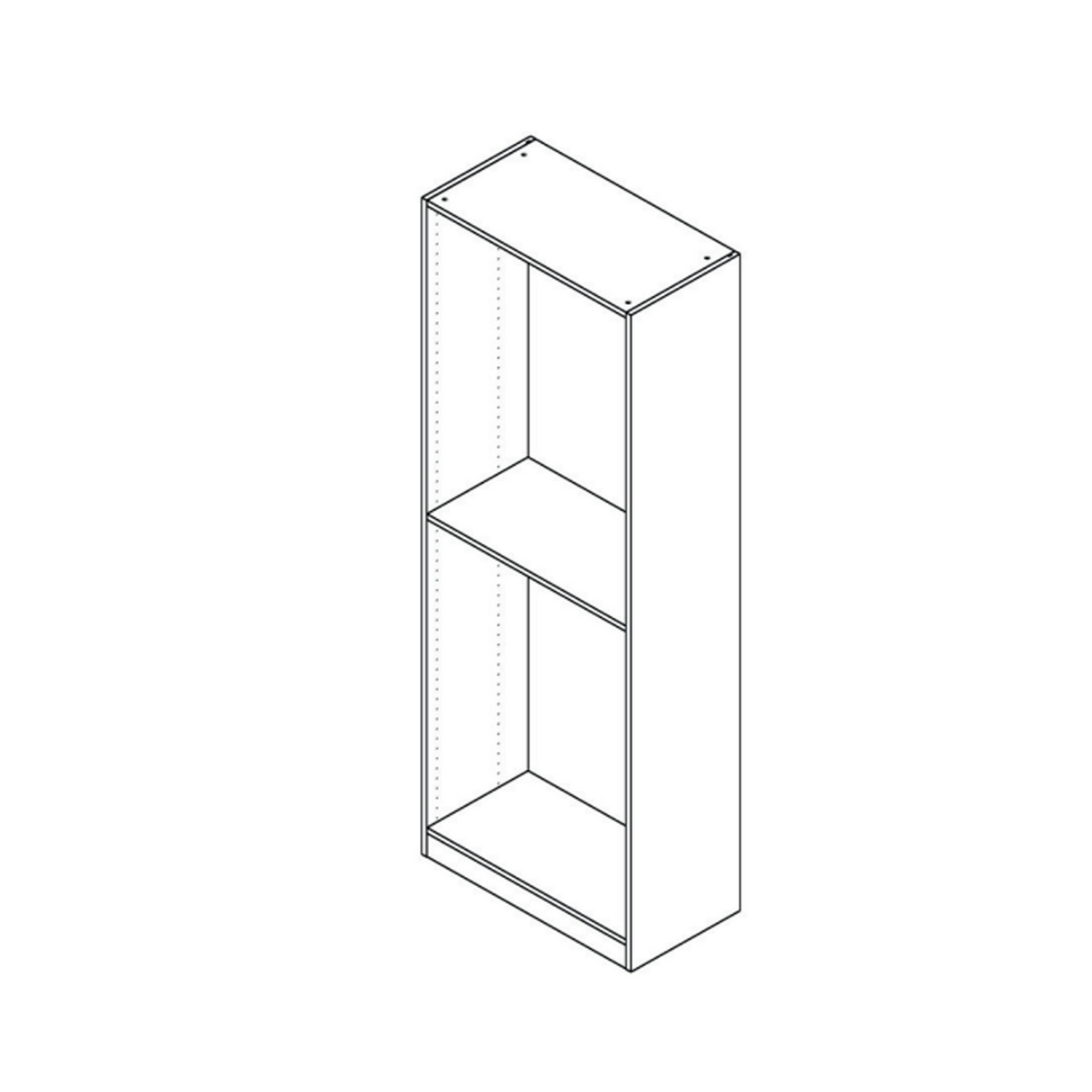 Kansas Oak Closets - 18" Base Closet - 18" Width x 84" Height x 15.625" Depth